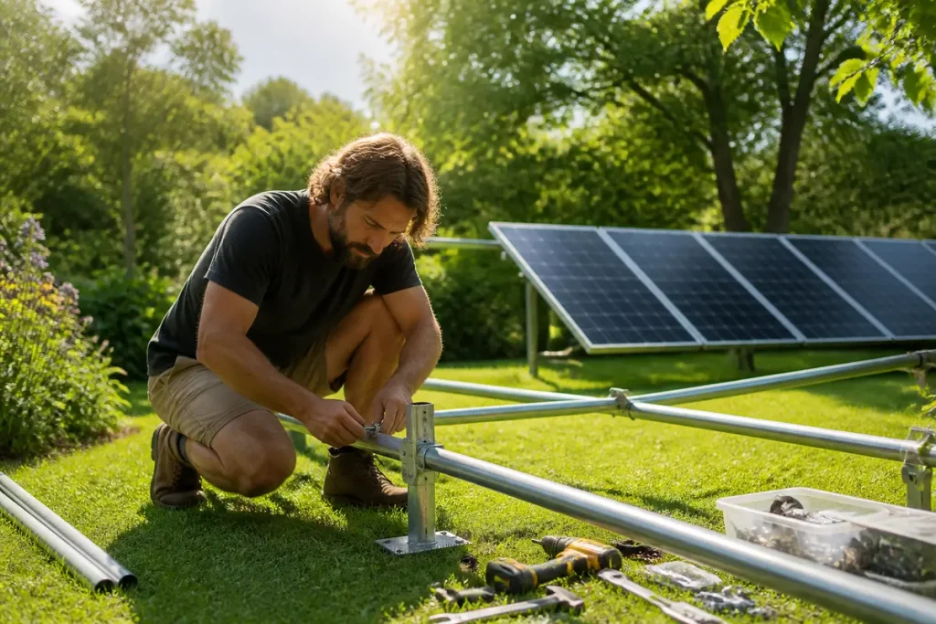 guide-pratique-support-panneau-solaire-au-sol-fait-maison